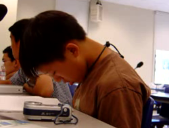 Dude Falls Asleep and Drools in Class